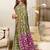 Mehendi floral print soft pure cotton saree with blouse.