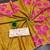 Mustard floral, batik print soft pure cotton saree with blouse.