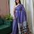 Blue polka dot print soft pure cotton saree with blouse.