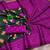 Dark green floral, bandhani print mulmul cotton saree with blouse.