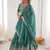 Terrific Sea Green Sequins Silk Mehendi Wear Lehenga Choli With Dupatta