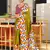 Mehendi floral print mulmul cotton saree with blouse.