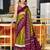 Mehendi ikkat print mulmul cotton saree with blouse.