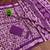 Purple batik print mulmul cotton saree with blouse.
