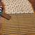 Brown floral, zigzag print mulmul cotton saree with blouse.