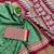 Green bandhani print mulmul cotton saree with blouse.
