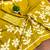 Mustard floral print mulmul cotton saree with blouse.