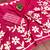 Pink floral print mulmul cotton saree with blouse.