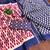 Blue ikkat print mulmul cotton saree with blouse.