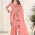 Peach Color Thread Work art silk saree