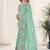 Sea Green Color Thread Work Silk Saree
