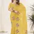 Yellow Color Thread Work art silk saree