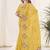 Yellow Color Thread Work Silk Saree