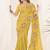 Yellow Color Thread Work Silk Saree