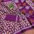 Purple floral print mulmul cotton saree with blouse.