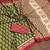 Green paisley print mulmul cotton saree with blouse.