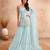 Sky blue faux georgette  sharara salwar suit collection un stitched