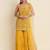 Yellow faux georgette  sharara salwar suit collection un stitched