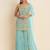 Sky blue faux georgette  sharara salwar suit collection un stitched