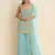 Sky blue faux georgette  sharara salwar suit collection un stitched