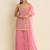 Pink faux georgette  sharara salwar suit collection un stitched