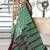 Green ikkat print mulmul cotton saree with blouse.