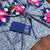 Grey floral print mulmul cotton saree with blouse.