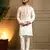 Men's white armani lachka sequins embroidered kurta with pajama set