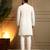 Men's white armani lachka sequins embroidered kurta with pajama set