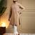 Men's beige armani lachka sequins embroidered kurta with pajama set