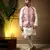 Men's wine slub silk jacquard 3d weaving kurta set with nehru jacket