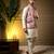 Men's wine slub silk jacquard 3d weaving kurta set with nehru jacket