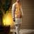 Men's yellow slub silk jacquard 3d weaving kurta set with nehru jacket