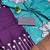 Purple batik print mulmul cotton saree with blouse.