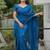 Blue Color Malti Thread & Sequence Embroidery work Net Saree
