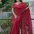 Maroon Color Malti Thread & Sequence Embroidery work Net Saree