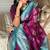 Purple silk banarasi woven saree with unstitched blouse piece