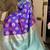 Violet silk banarasi woven saree with unstitched blouse piece