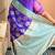 Violet silk banarasi woven saree with unstitched blouse piece