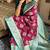 Wine silk banarasi woven saree with unstitched blouse piece