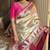 Beige silk banarasi saree with unstitched blouse piece
