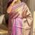 Purple silk banarasi saree with unstitched blouse piece