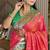 Gajari silk paithani saree with unstitched blouse piece