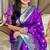 Purple silk paithani saree with unstitched blouse piece