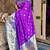 Purple silk paithani saree with unstitched blouse piece
