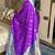 Purple silk paithani saree with unstitched blouse piece