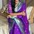 Purple silk paithani saree with unstitched blouse piece
