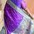 Purple silk paithani saree with unstitched blouse piece