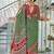 Green floral print pure cotton mulmul saree with blouse.