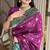 Wine silk paithani saree with unstitched blouse piece